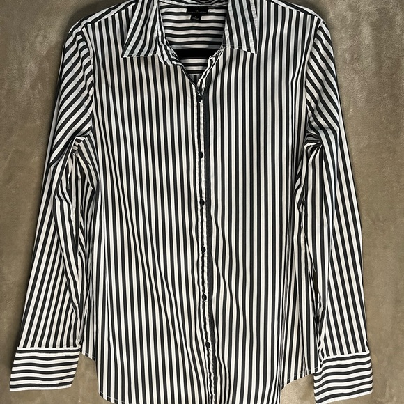 WORTHINGTON COLLARED CUFFED LONG SLEEVE SHIRT - Picture 3 of 12